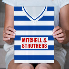 Kilmarnock 1985 Home Shirt - A4 Personalised Metal Sign Plaque - Frame Options Available