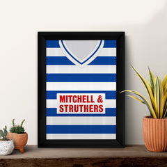 Kilmarnock 1985 Home Shirt - A4 Personalised Metal Sign Plaque - Frame Options Available