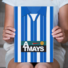 Kilmarnock 1997 Home Shirt - A4 Personalised Metal Sign Plaque - Frame Options Available