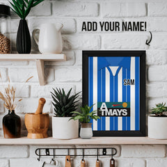 Kilmarnock 1997 Home Shirt - A4 Personalised Metal Sign Plaque - Frame Options Available