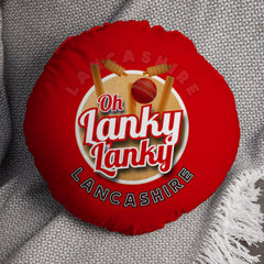 Lancashire Cricket Lanky  - Legend Collection - Circle Cushion 14inch