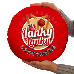 Lancashire Cricket Lanky  - Legend Collection - Circle Cushion 14inch
