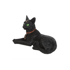 Laying Black Cat Figurine