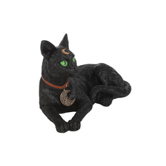 Laying Black Cat Figurine
