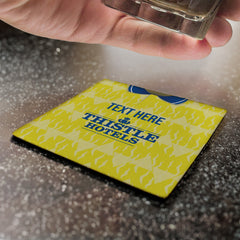 Leeds 1992 Home Shirt - Personalised Drink Coaster - Square Or Circle