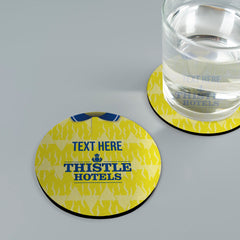 Leeds 1992 Home Shirt - Personalised Drink Coaster - Square Or Circle