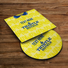 Leeds 1992 Home Shirt - Personalised Drink Coaster - Square Or Circle