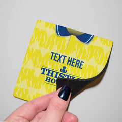 Leeds 1992 Home Shirt - Personalised Drink Coaster - Square Or Circle