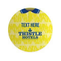 Leeds 1992 Home Shirt - Personalised Drink Coaster - Square Or Circle