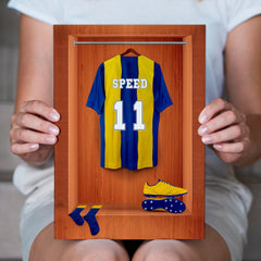 Leeds '94 Retro Shirt Dressing Room - A4 Metal Sign Plaque - Frame Options Available