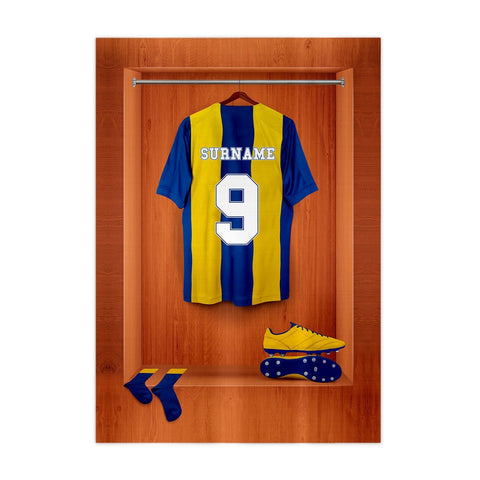 Leeds '94 Retro Shirt Dressing Room - A4 Metal Sign Plaque - Frame Options Available