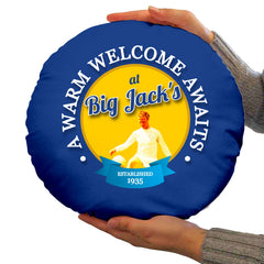 Leeds Big Jack- Football Legends - Circle Cushion 14inch