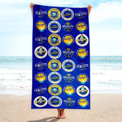 Leeds - Football Legends - Microfibre Beach Towel - 150cm x 75cm