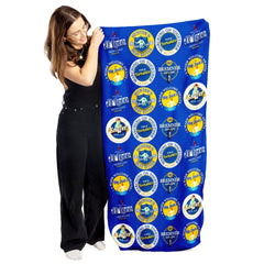 Leeds - Football Legends - Microfibre Beach Towel - 150cm x 75cm