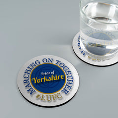 Leeds marching on together- Football Coaster - Square Or Circle