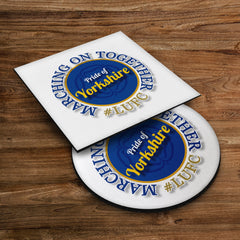 Leeds marching on together- Football Coaster - Square Or Circle