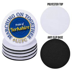 Leeds marching on together- Football Coaster - Square Or Circle