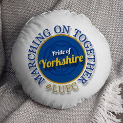 Leeds marching on together- Football Legends - Circle Cushion 14inch