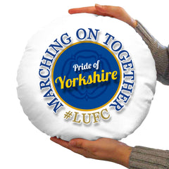 Leeds marching on together- Football Legends - Circle Cushion 14inch