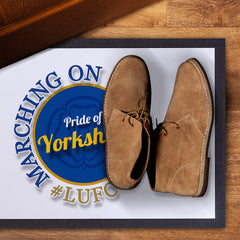 Leeds marching on together - Football Legends - Door Mat -60cm X 40cm