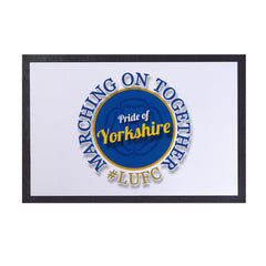 Leeds marching on together - Football Legends - Door Mat -60cm X 40cm