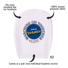 Leeds marching on together- Football Legends - Headrest Cover