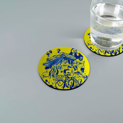 Leeds Montage - Football Coaster - Square Or Circle