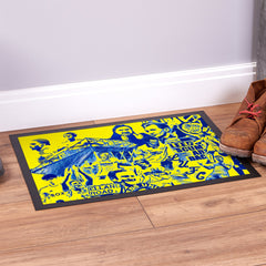 Leeds Montage - Retro Door Mat - 60cm x 40cm