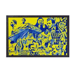 Leeds Montage - Retro Door Mat - 60cm x 40cm