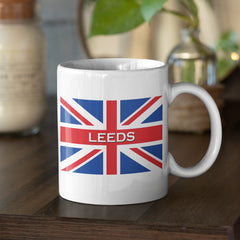 Leeds Mug UK British City Cup With Union Flag