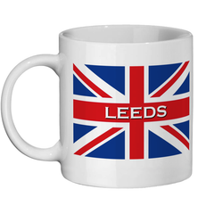 Leeds Mug UK British City Cup With Union Flag