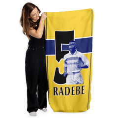 Leeds Radebe 5 - Football Legends - Beach Towel - 150cm x 75cm