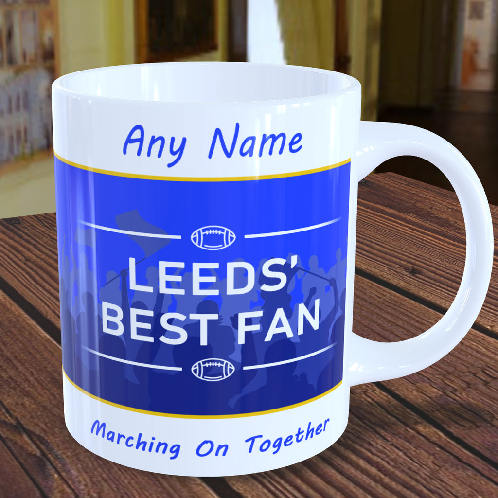 Leeds Rhinos Personalised Mug - Rugby Best Fan Cup With Name