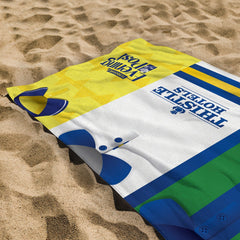 Leeds Three Shirt Design - Personalised Lightweight, Microfibre Retro Beach Towel - 150cm x 75cm