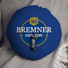 Leeds WJ Bremner- Football Legends - Circle Cushion 14inch