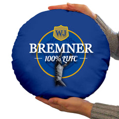 Leeds WJ Bremner- Football Legends - Circle Cushion 14inch