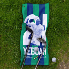 Leeds Yeboah 21 - Football Legends - Golf Towel
