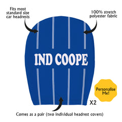 Leicester 1983 Home - Retro Football Shirt - Pack of 2 - Car Seat Headrest Covers