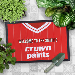 Liverpool 1981 Home Shirt - Personalised Retro Door Mat - 60cm x 40cm