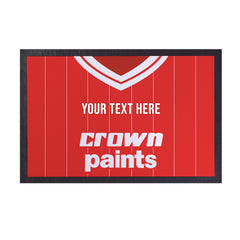 Liverpool 1981 Home Shirt - Personalised Retro Door Mat - 60cm x 40cm
