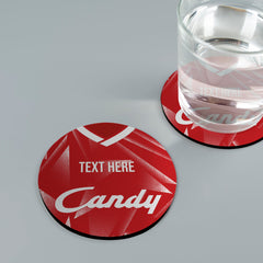 Liverpool 1989 Home Shirt - Personalised Drink Coaster - Square Or Circle