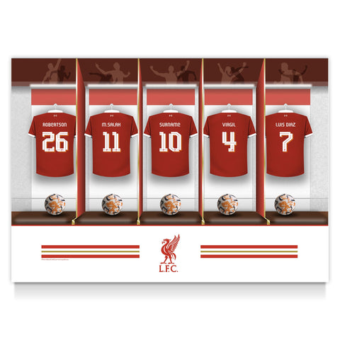 Liverpool FC Personalised Poster - Dressing Room