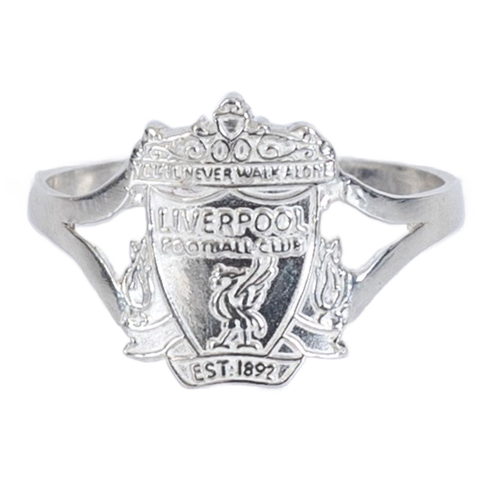 thumbnail image 2 of Liverpool FC Sterling Silver Crest Ring – Official LFC Merchandise In Gift Box 2 of 5