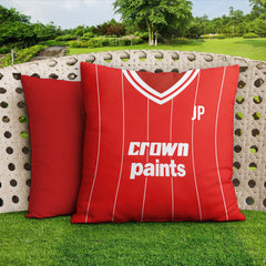 Liverpool Retro - 1981 Home Shirt - 45cm or 61cm Retro Showerproof Outdoor Cushion