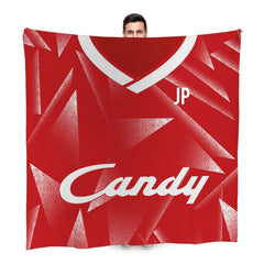 Liverpool Retro - 1989 Home Shirt - Retro Fleece Blanket