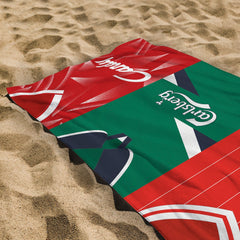 Liverpool Three Shirt Design - Personalised Lightweight, Microfibre Retro Beach Towel - 150cm x 75cm