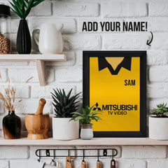 Livingston Retro 1997 Home Shirt - A4 Personalised Metal Sign Plaque - Frame Options Available