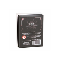 Love Rose Quartz Crystal Chip Potion Bottle Necklace