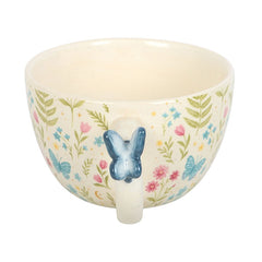 Luna Bloom Floral Print Mug with Butterfly