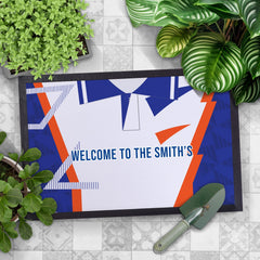 Luton - 1992 Away Shirt - Personalised Retro Door Mat - 60cm x 40cm